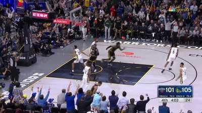 [Highlight] Steph Curry Rebounds His Own Miss and Does a No-look Pass to an Open Jordan Poole 3