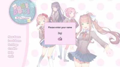 If DDLC has a name confirm menu (Made with bronya_rand's DDLC Mod Template 2.0)