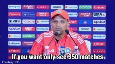 Real life footage of Rahul Dravid Slamming ICC for rating pitches average