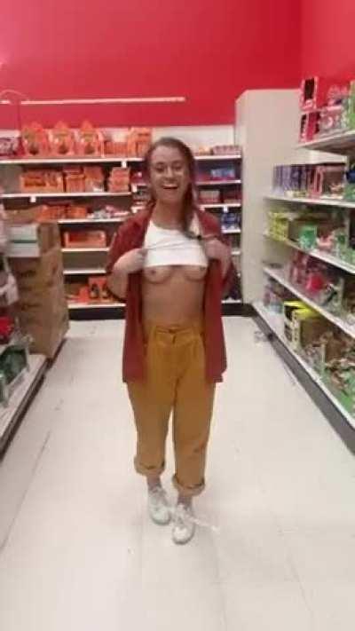 Dared to flash in Target