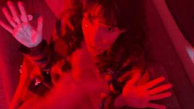 Vera King Tries To Watch A Scary Movie, But Peter Cums On Her Face (Halloween Freeuse Facial)