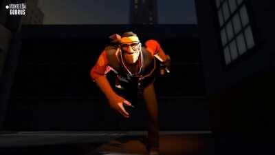 Tried turning Sniper's Russian dance taunt into a run cycle, which resulted to this