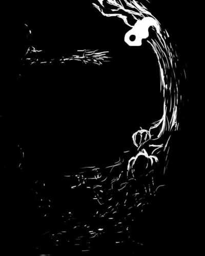 Let them guide you through the pumpkin forest 🎃 Heres my day 2 for inktober, Wisp!