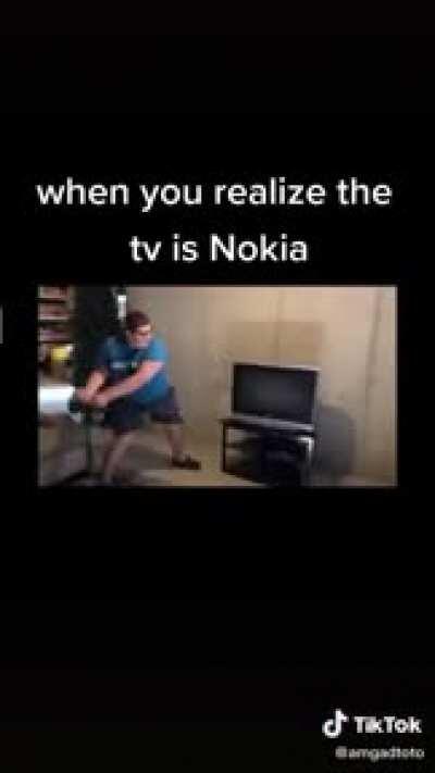 When you realize the tv was nokia 😂😂😂