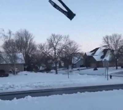 A Frozen Pair Of Pants Landing Perfectly!