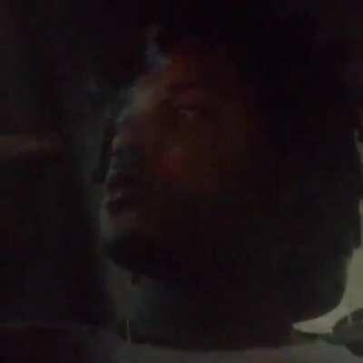 Fredo Santana listening to L'A Capone 