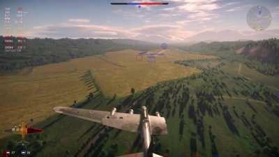 Landing a pe-8 with one wing