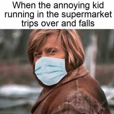 And his parents can't see you grinning through the mask