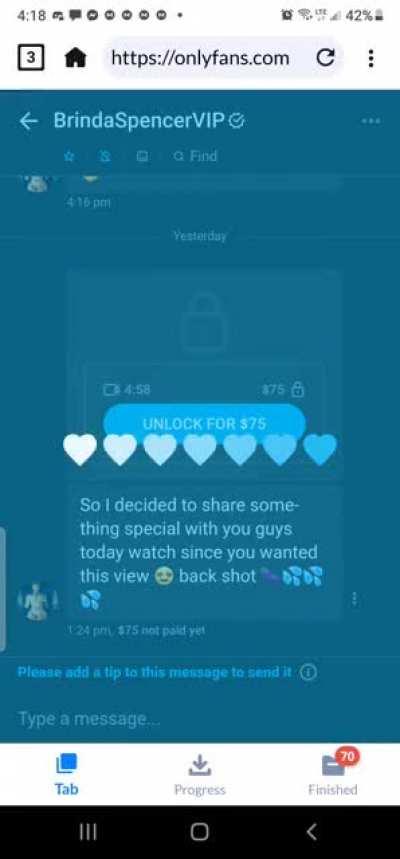 I spend the big bucks so u don't have to all new shit she just posted this last night and I got it paid 75$