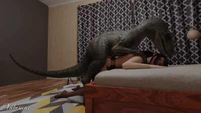 Raptor fucks Tifa (vulumar) [Final Fantasy]