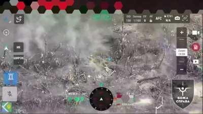 Katsap Survives cluster munitions, an incoming drone that hits a tree, a drone to the dome that explodes on the floor and some more cluster munition. He was still alive after all that; only just.