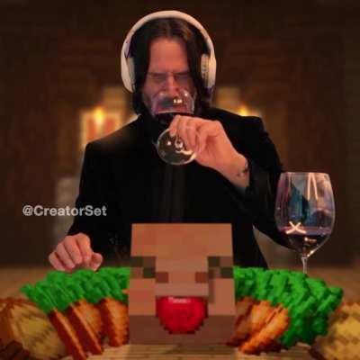 Keanu eats his pet Pig in Minecraft 😭