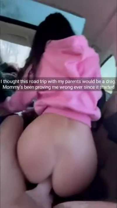 Mom said she'll let me do this on every long family road trip that I get bored