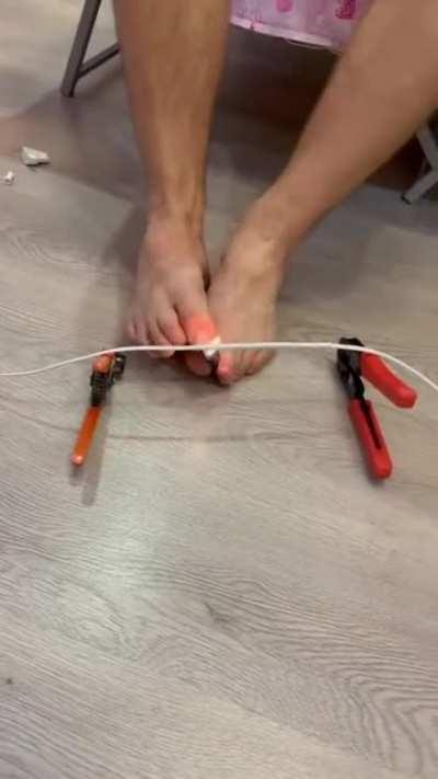 Hands-free wiring repair.