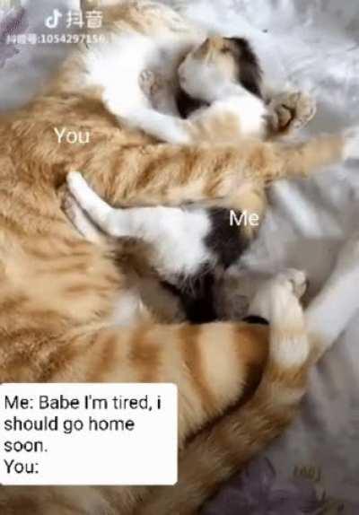 When you try to leave her place