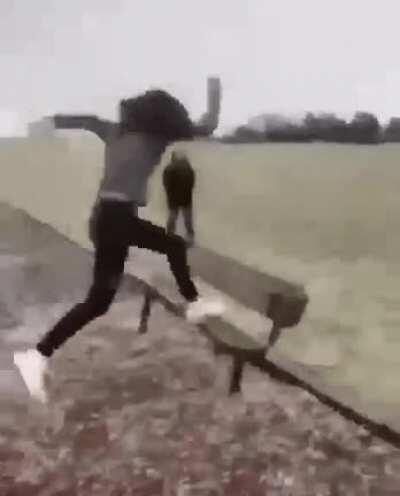 Lemme jump over this bench real quick