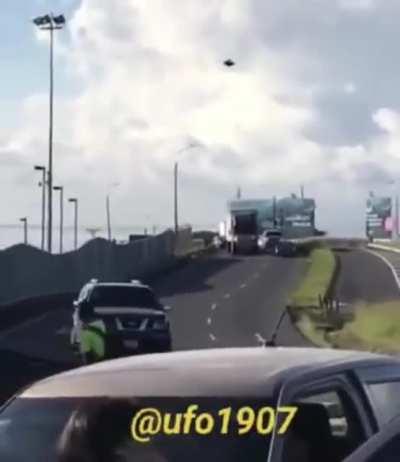 The famous Costa Rica UFO footage with sound 17-12-2017. Witnesses claimed object was moving against the wind while it hovered by. Credit: ufo1907