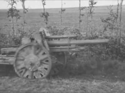 Horse-drawn 10.5cm leFH 18 battery on maneuvers on the Westwall in 1939