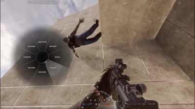 He got on the ground