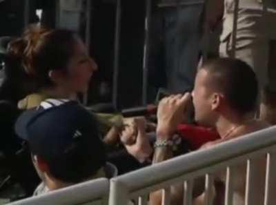 Linkin Park's lead singer Chester Bennington leaves stage to sing to a disabled girl