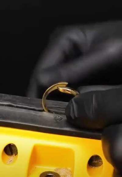 Transforming a simple coin into a beautiful ring.