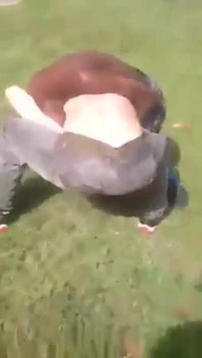 Teen absolutely regrets a sucker punch attempt.