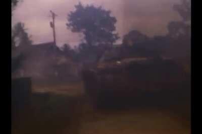 M48 turns a corner and takes a direct hit to the glacis during the Tet Offensive in early 1968