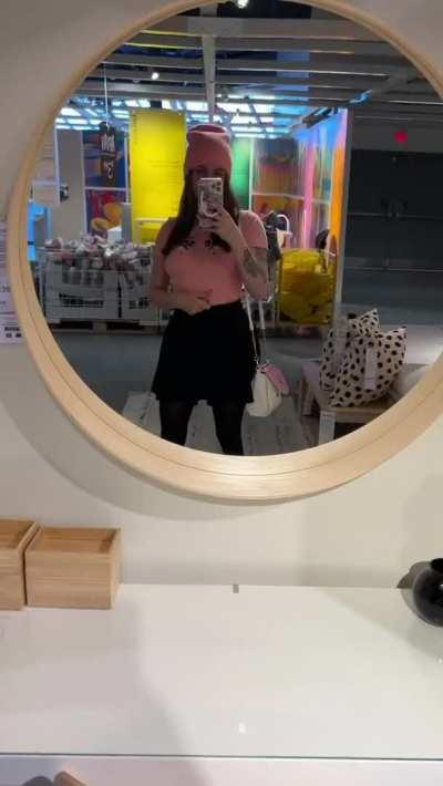 Flashing at every mirror I see [gif]