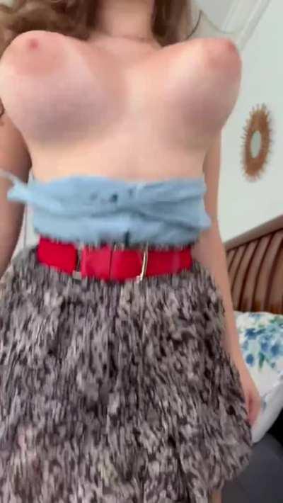 I don't wear a bra so my co-worker can slide in whenever he wants (19f)