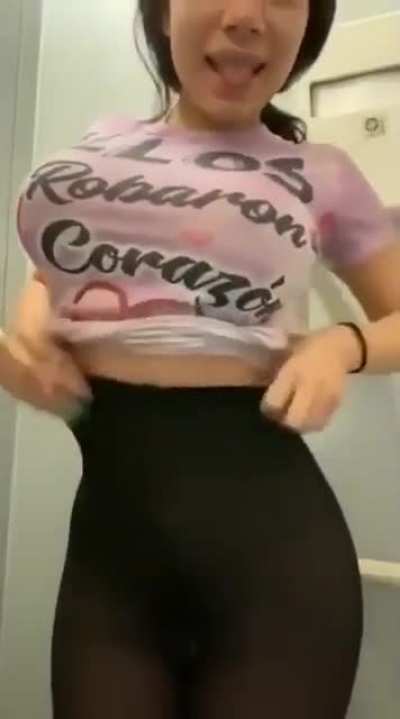 teen shows her big titties on a flight [ C0M3NTS F0R M0RE ]