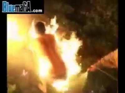 Flaming hot slip and slide