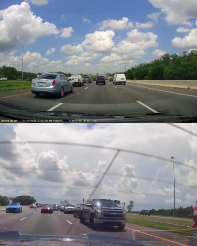 [Rove R2-4K] Truck flips 360° on I-4