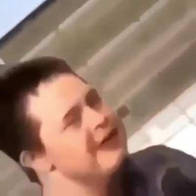 Retarded honkey kid pulls fast one on a Nigger boy