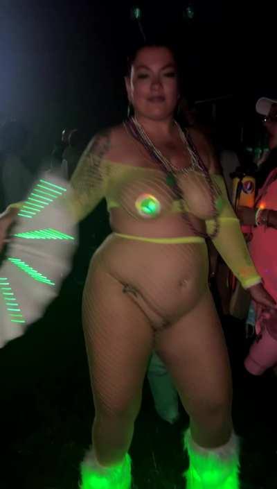 Letting my pussy get some air at the festival