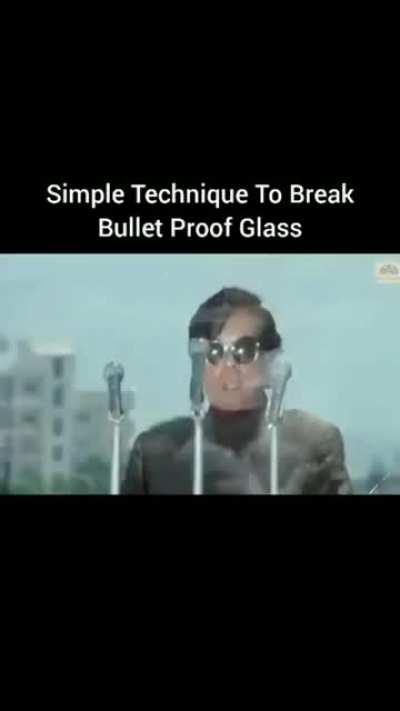 How to break bullet proof glass