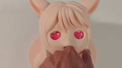 The little fox's ears are very soft to the touch, and her eyes are full of love for you.