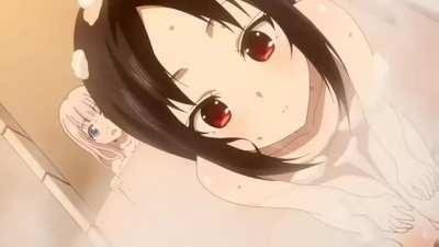 I edited the Love is War OVA shower scene to have the edited uncensored shot in it. [Chika][Kaguya], [Love is War]