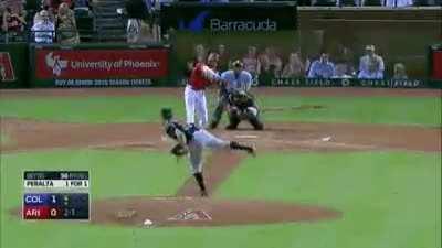 HMC at the ball game. They probably would have noticed had it been a home run.