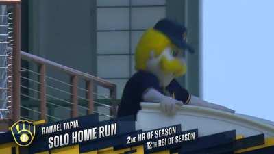 [Highlight] Raimel Tapia solo HR off Zac Gallen to give the Brewers a 1-0 lead.