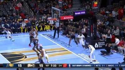 [Highlight] Jalen Johnson grabs the rebound then goes coast to coast for the slam