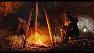 Vigil And Bandit Around A Campfire [Looping Animation]