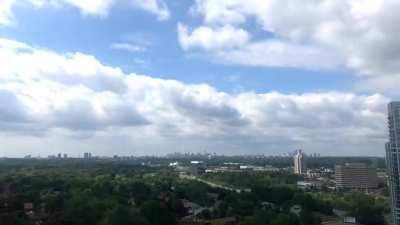 This morning’s weather compressed to a 30 second time lapse.