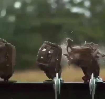 Baseball flying at 1000 mph