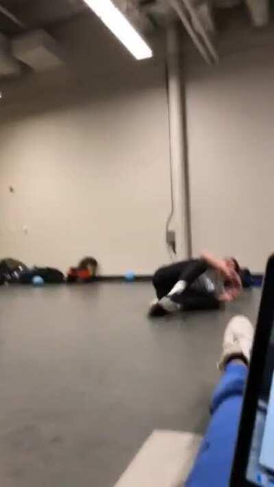 Exercise ball bounces the wrong way