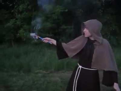 my apprentice trying his best at casting a fireball