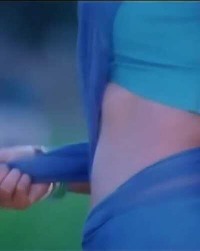 Trisha Navel Show through Saree