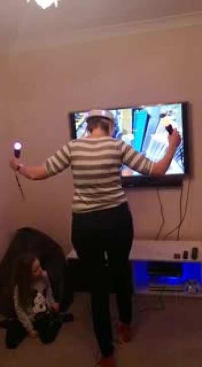 When you teach the no so tech savvy how to play VR