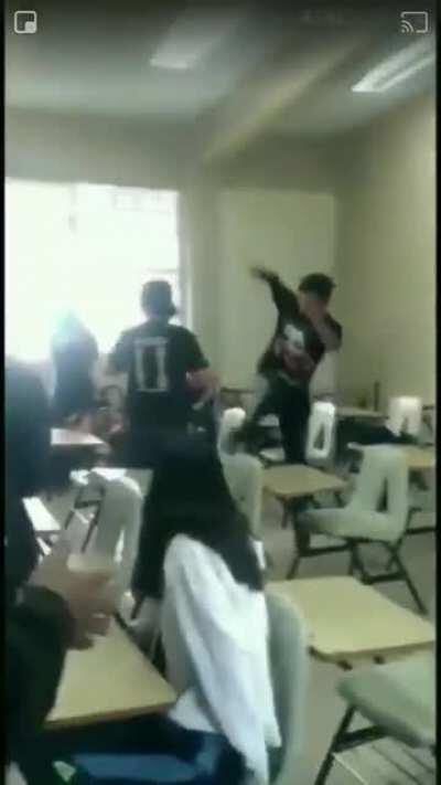 Actually dropkicking a women who deserves it