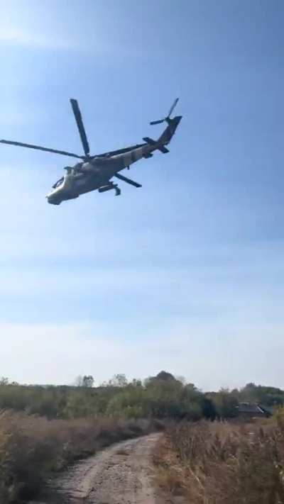 Ukrainian attack helicopters in action. October 2024