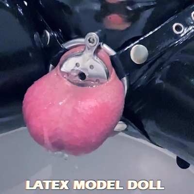 Inverted chastity pissing